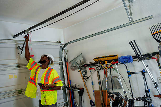 Professional Garage Door Panel Replacement technician working in Tyhee, ID